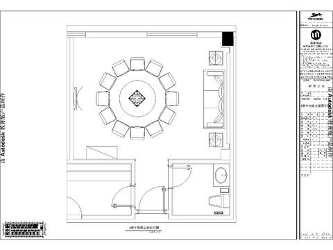  公馆会所cad施工图 