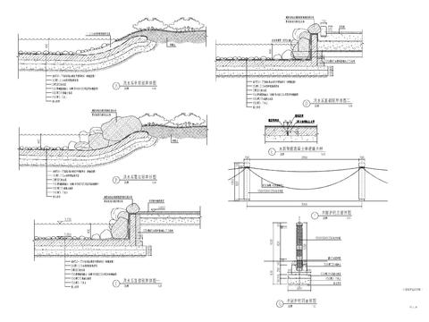  水系驳岸cad大样图 