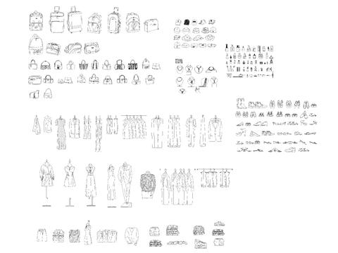  商业常用装饰品cad图库 