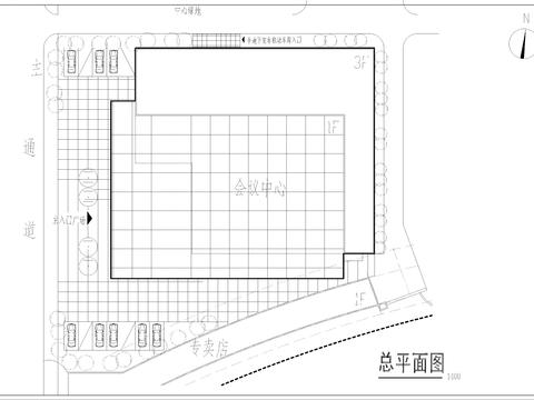  會(huì)議中心大樓CAD施工圖 