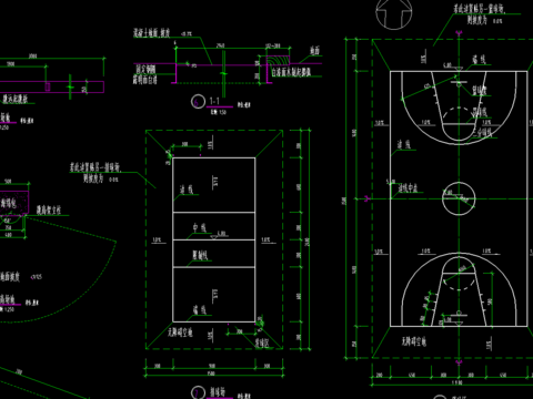  运动场地大样图纸 