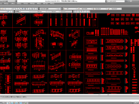  平面立面柱子壁炉大样 