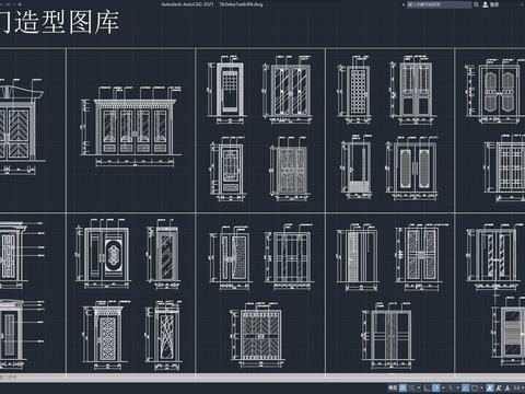  CAD裝飾門造型cad圖庫 