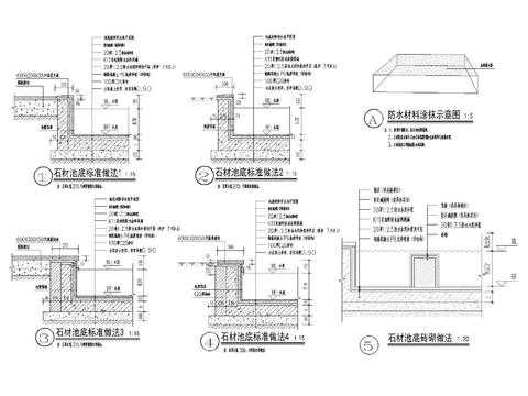  水池池壁CAD施工图 
