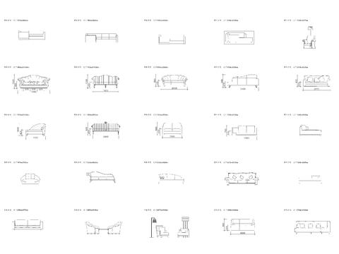  单体沙发cad图库 