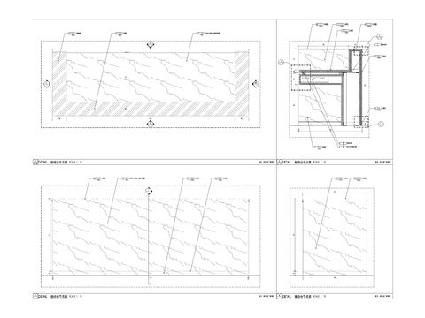  售楼处接待台节点大样详图 