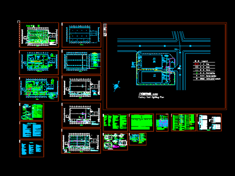  工业厂房电气cad施工图 