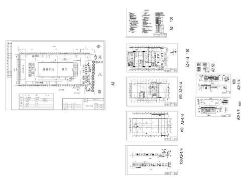  三菱4S店全套CAD施工图 