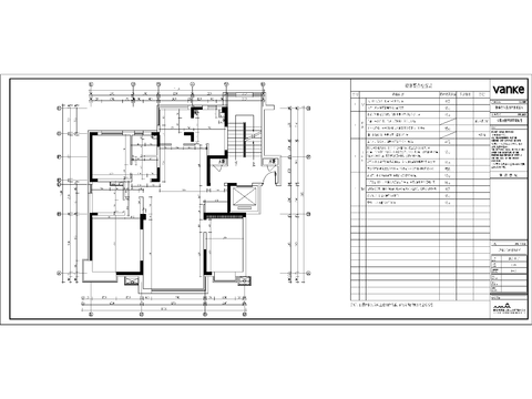  长春万科翠湖春晓125户cad施工图 