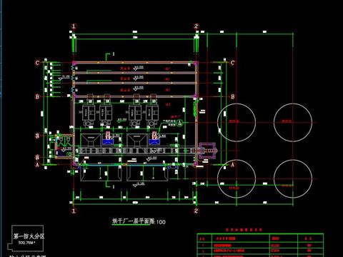  烘干厂建筑cad施工图 