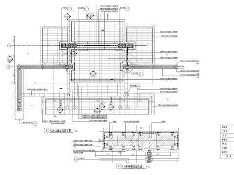  新中式入口大门 门楼cad施工图 