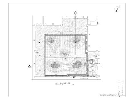 中庭禅意水景详图 平面节点大样图 