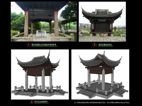  中式古亭节点大样 