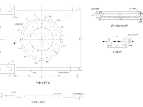  喷泉详图cad大样图 