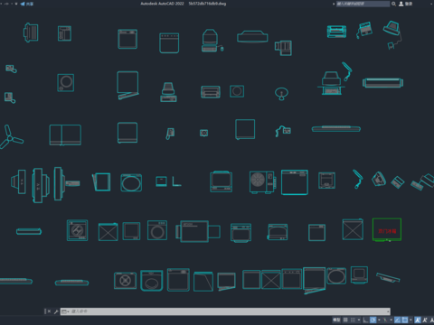  CAD办公类平面电器cad图库 