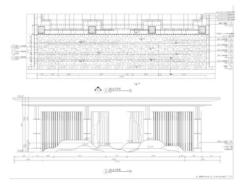  新中式枯山水详图cad大样图 