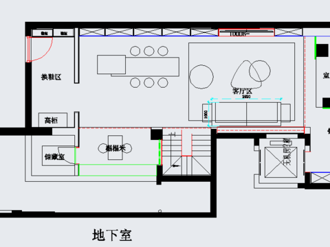  精品復(fù)式別墅平面方案cad施工圖 