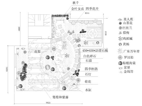  园林景观cad平面图 