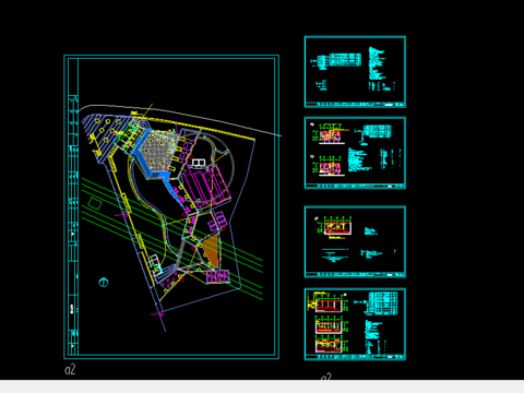  公园规划照明电路CAD施工图 