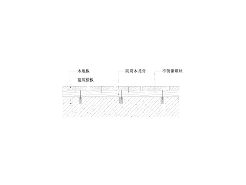  防腐木地坪cad节点大样图 