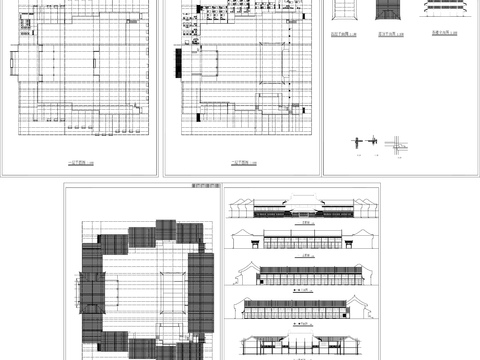  徽派建筑CAD施工图 