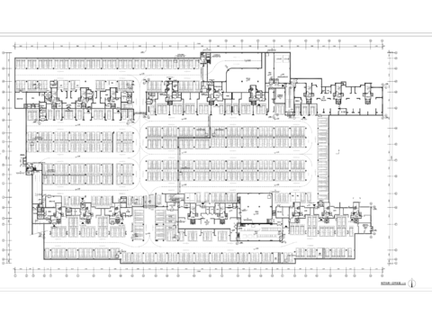  地下车库cad平面图 