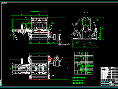  翻车机机械CAD节点大样 