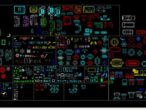  室内平面cad图库 