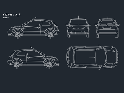  CAD 原创 汽车 全面图cad大样图 