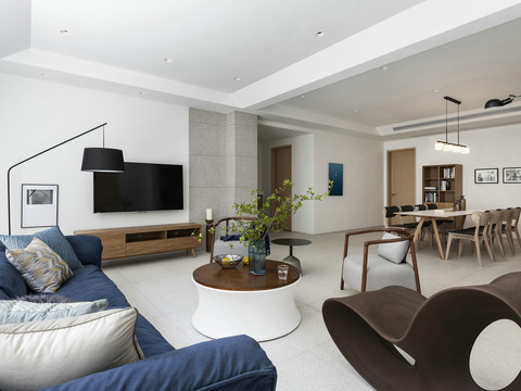  北欧客餐厅cad施工图 