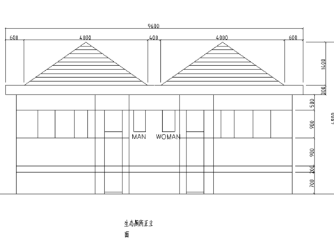  生態(tài)廁所設(shè)計CAD施工圖 