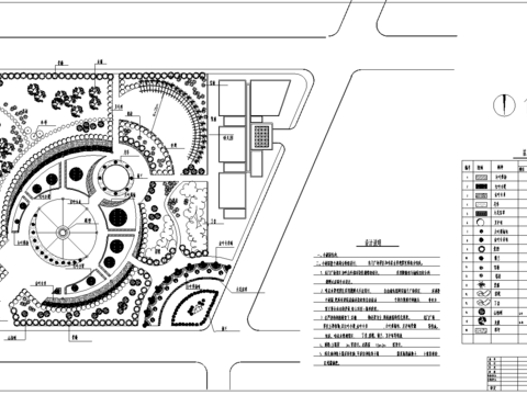  游园环境cad平面图 