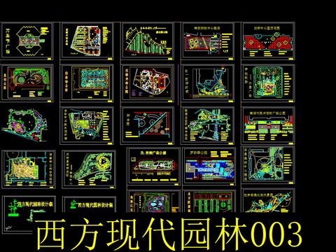  園林景觀cad施工圖 