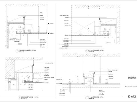  空调风口节点大样图 