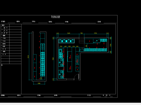  快餐店cad施工图 