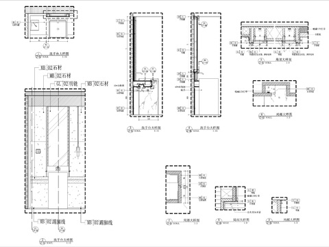  售楼处卫生间浴室柜节点大样 