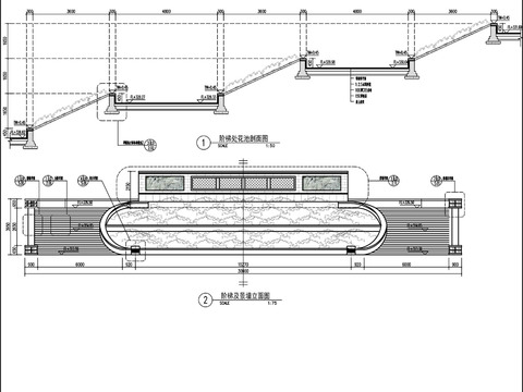  景观阶梯花池cad大样图 