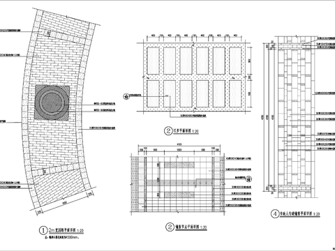  园路铺装CAD节点大样 