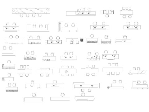 最新整理前台接待台服务台CAD图库 