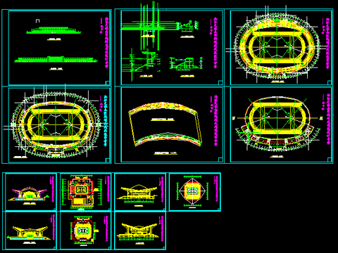  篮球馆体育馆CAD施工图 