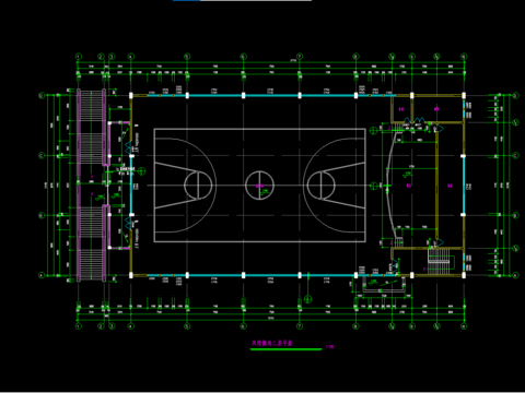  体育馆建筑CAD施工图 
