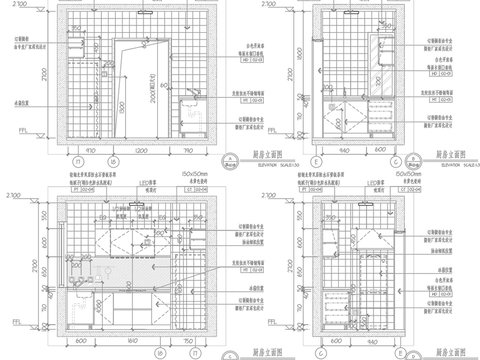  家裝全套cad施工圖 