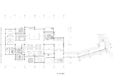  2180㎡售楼处cad平面图 