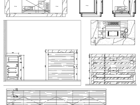  服务台接待台总台详图CAD施工图 