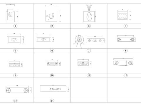  新中式灶台cad图库 