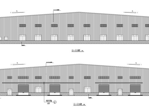  安東園長江廠房cad施工圖 