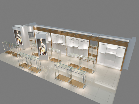  服装专卖店cad施工图 