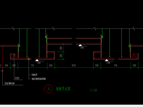 石膏板节点cad大样图 