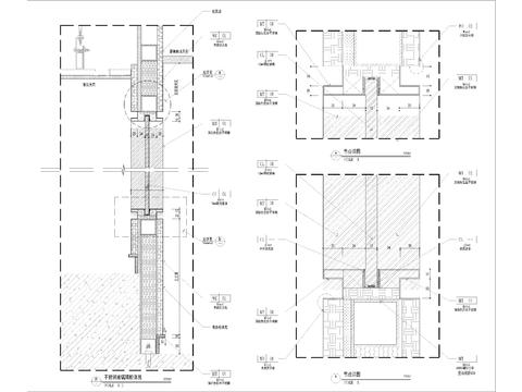  不锈钢隔断门头cad大样图 