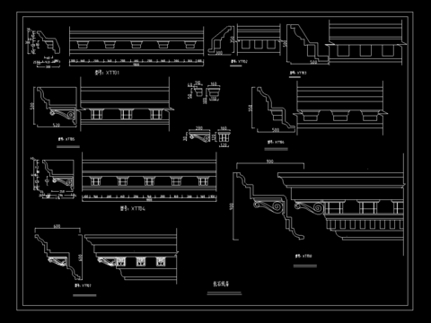  欧式构件cad图库 